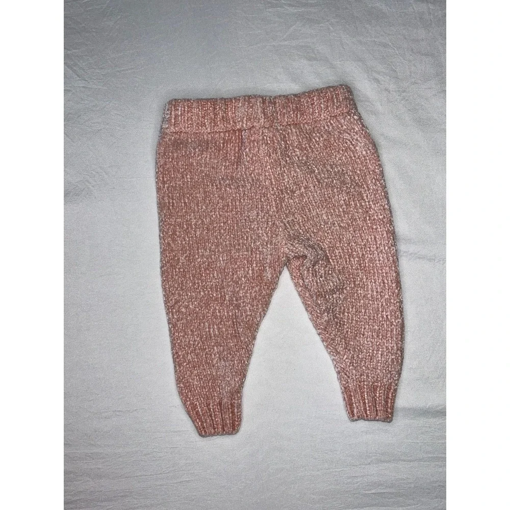 Jessica Simpson Baby Pants 0/3M‎ Pink Knit Drawstring Elastic Waist
